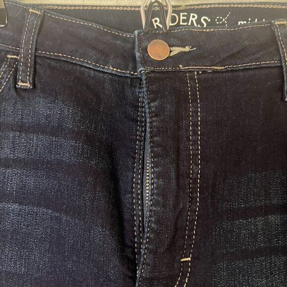 Riders by Lee Midrise Bootcut Dark Blue 18M Premium Stretch Women's Jeans Retro - Picture 6 of 9